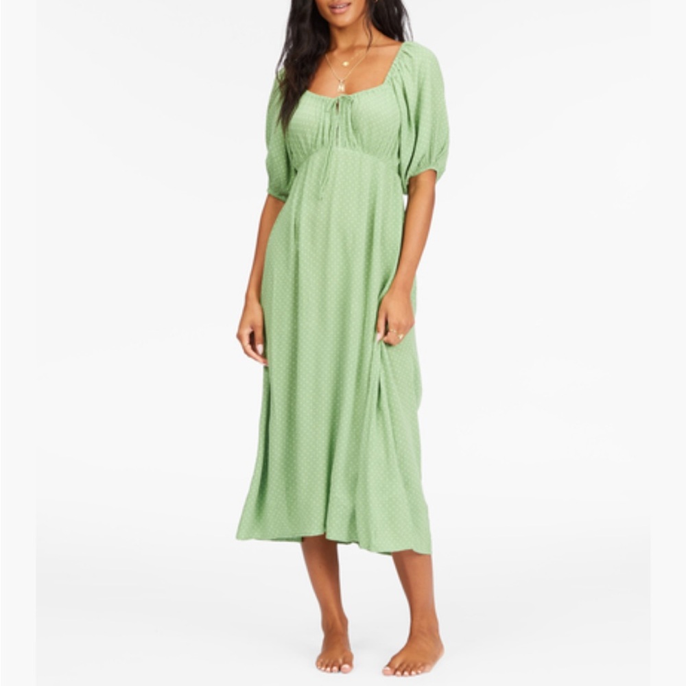 Green dot Billabong midi dress